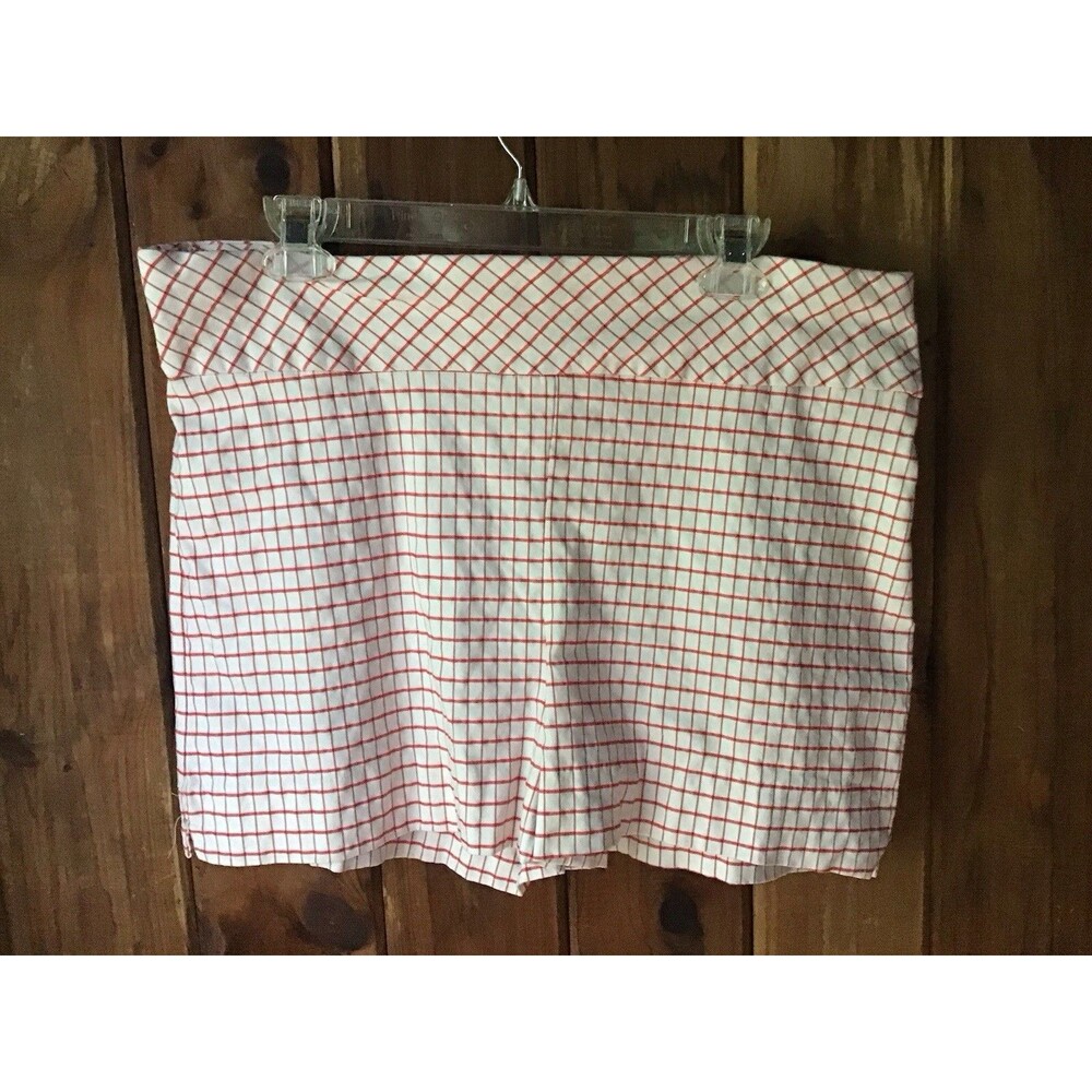 Jules And Leopold Shorts Size XL Red White Check Stretch Wide Band